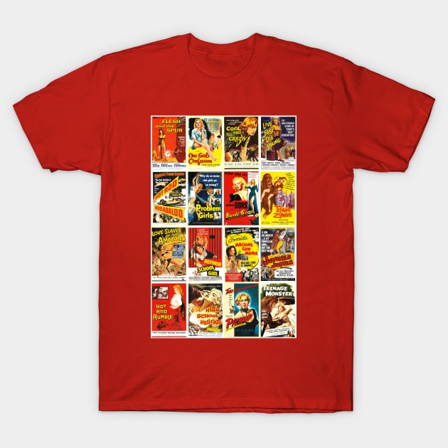 Classic Bad Girl Motion Picture Collage T-Shirt by Starbase79